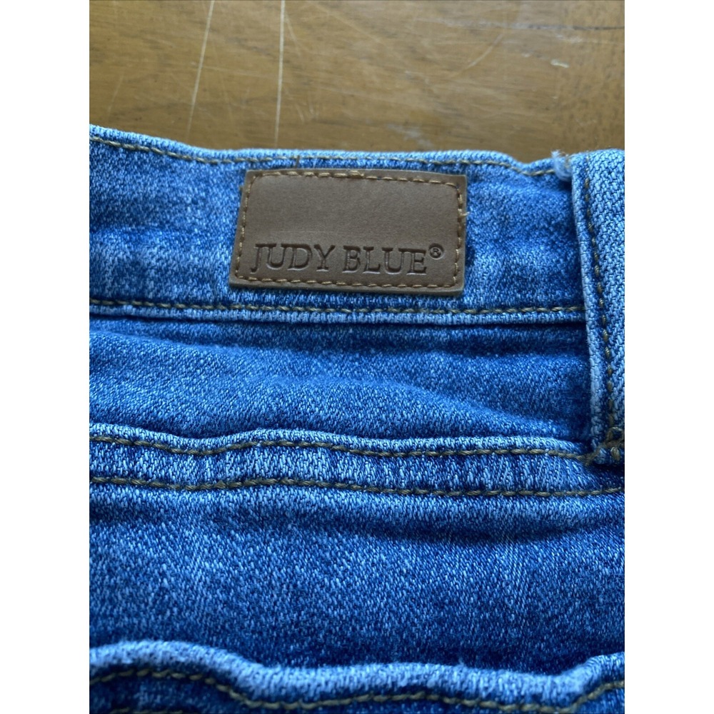 Judy Blue Skinny Fit Distressed Jeans Plus Size 1X Mid Rise Stretch JB8228MD - Picture 4 of 8
